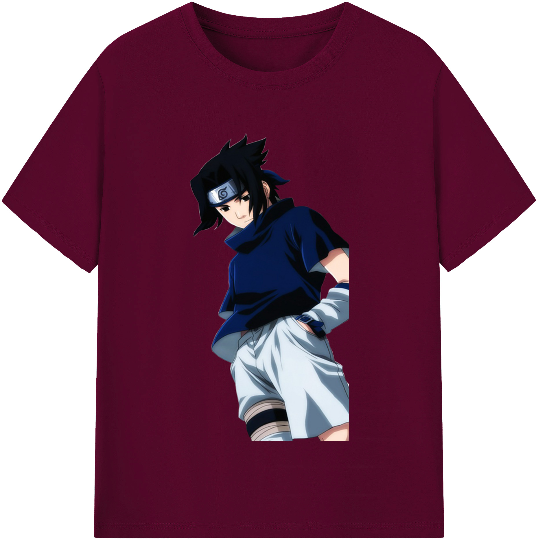 （画像用） NARUTO -ナルト- うちは サスケ Uchiha Sasuke レディースカジュアルプリントTシャツ（綿100％）